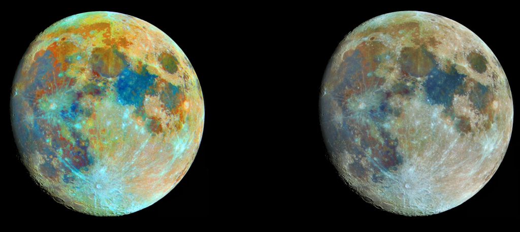 Moon color map comparison